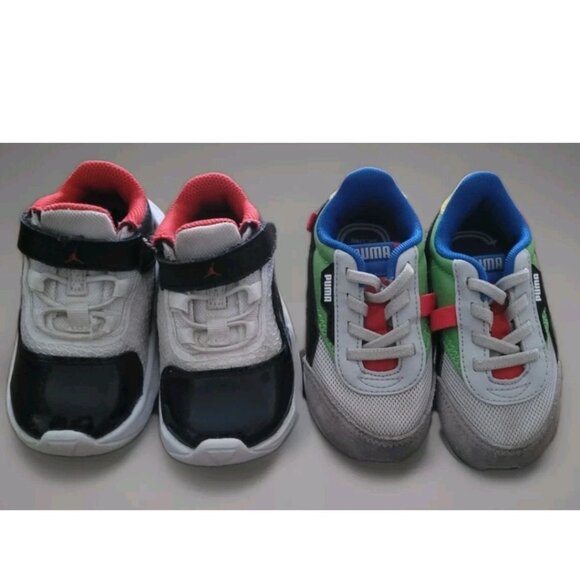 Size 6C: Jordan 11 & PUMA Toddler Sneakers - Picture 1 of 9